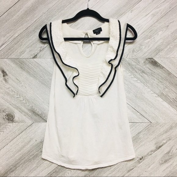Anthropologie Tops - Anthropologie | Deletta Ruffle Heliconius Tank Top